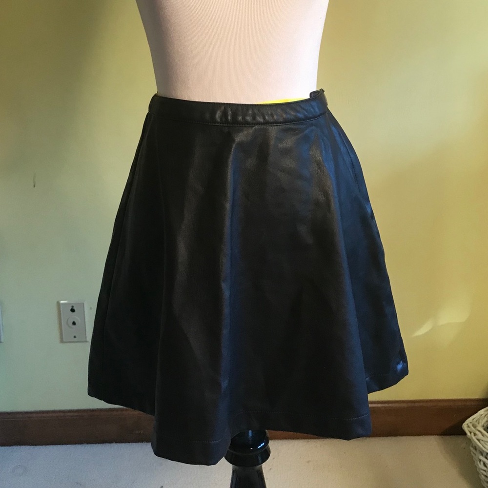 Leather Black Skirt